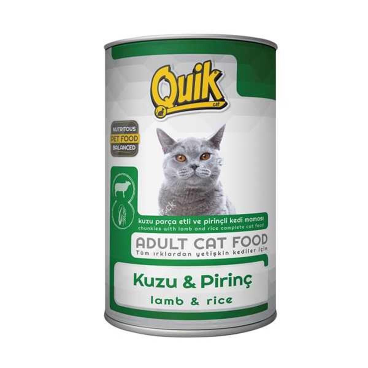 Quik Kuzu Etli Pirinçli Kedi Konservesi 415 GR Quik Kuzu Etli Pirinçli Kedi Konservesi 415 GR