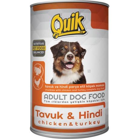 Quik Tavuklu Hindili Köpek Konserve 415 Gr Quik Tavuklu Hindili Köpek Konserve 415 Gr
