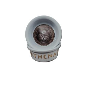 Raccoon Olimpos Serisi Athena Kedi Seramik Mama ve Su Kabı 300 Ml