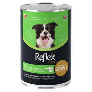 Reflex Plus Et Parçacıklı Balıklı Yetişkin Köpek Konservesi 400 Grr