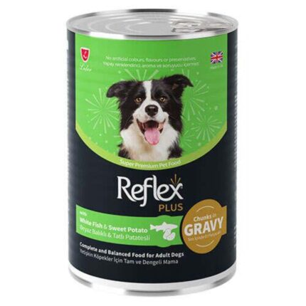 Reflex Plus Et Parçacıklı Balıklı Yetişkin Köpek Konservesi 400 Grr