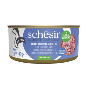 Schesir Tam ve Dengeli Ton Balığı ile Ringa Balıklı Jöle İçinde Kedi Konservesi 140g