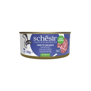 Schesir Ton Balığı ile Dana Etli Jöle İçinde Kedi Konservesi 140 Gr