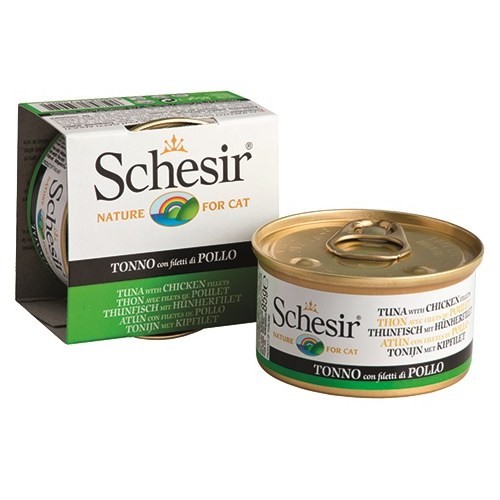 Schesir Ton Balıklı ve Tavuklu Yetişkin Kedi Konservesi 85 gr Schesir Ton Balıklı ve Tavuklu Yetişkin Kedi Konservesi 85 gr