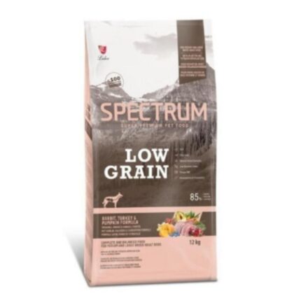 Spectrum Düşük Tahıllı Tavşanlı Hindili ve Balkabaklı Orta ve Büyük Irk Yetişkin Köpek Maması 12 Kg