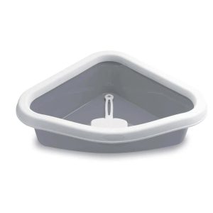 Stefanplast Sprint Corner Beyaz/Gri Kedi Tuvaleti 56x40x14cm