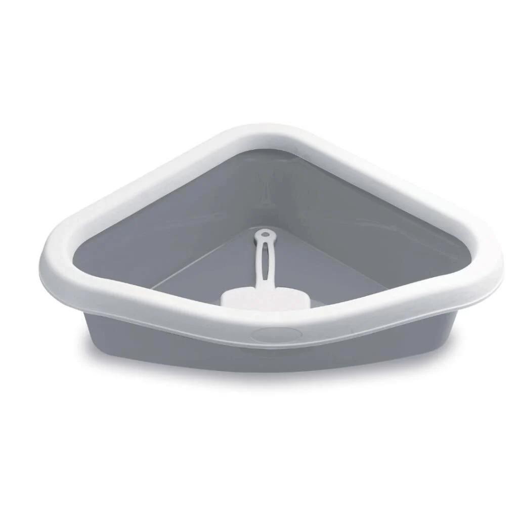 Stefanplast Sprint Corner Beyaz/Gri Kedi Tuvaleti 56x40x14cm Stefanplast Sprint Corner Beyaz/Gri Kedi Tuvaleti 56x40x14cm