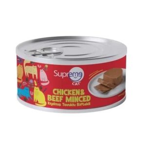 Supreme Cat Kiyilmis Tavuklu ve Biftekli Yas Kedi Mamasi 85 Gr