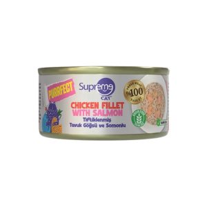 Supreme Cat Tavuk Göğsü ve Somonlu Yaş Kedi Maması 70 Gr