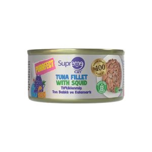 Supreme Cat Ton Balıklı ve Kalamarlı Yaş Kedi Maması 70 Gr
