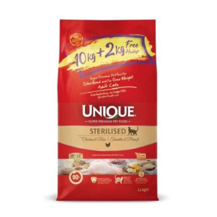 Unique Kısırlaştırılmış Tavuklu Kedi Maması 10+2 Kg