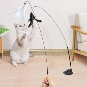 Vantuzlu Kauçuk Toplu Olta Kedi Oyuncağı