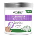 Vet's Best Kedi ve Köpekler için Fındık ve Aloe Vera Özlü Kulak Temizleme Pedi (50'li)