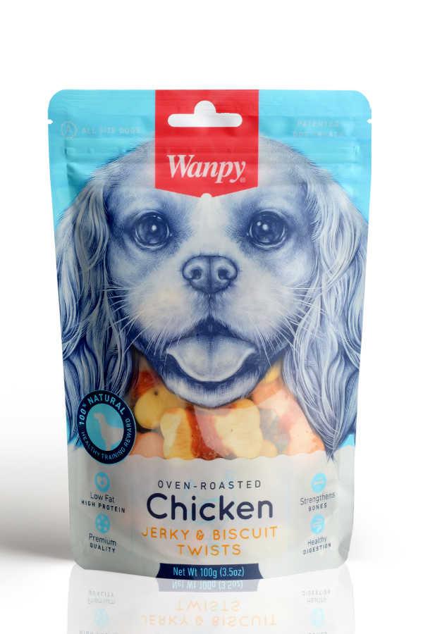 Wanpy Bisküvi Üzeri Tavuk Sargılı 100gr Köpek Ödül Wanpy Bisküvi Üzeri Tavuk Sargılı 100gr Köpek Ödül