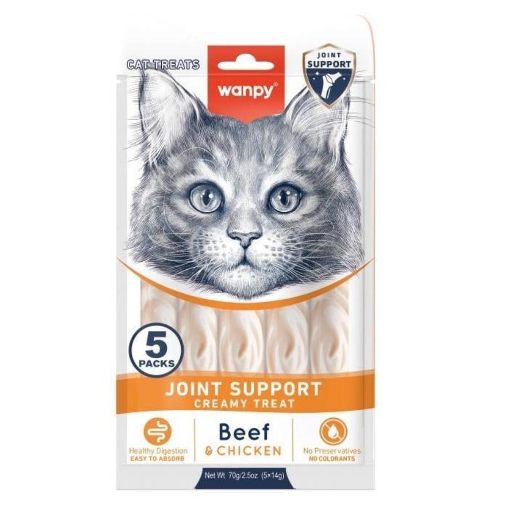 Wanpy Bone Support Sığır Eti&Tavuklu Kedi Ödülü 5x14gr Wanpy Bone Support Sığır Eti&Tavuklu Kedi Ödülü 5x14gr