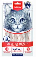 Wanpy Digestive Health Somon Balığı Ve Tavuk Krema Kedi Ödül 5*14 Gr