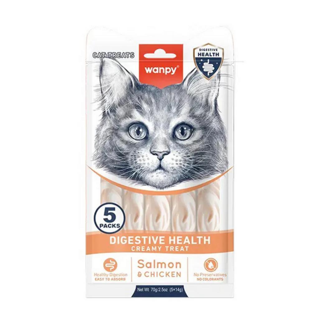 Wanpy Digestive Health Somon Balığı Ve Tavuk Krema Kedi Ödül 5*14 Gr Wanpy Digestive Health Somon Balığı Ve Tavuk Krema Kedi Ödül 5*14 Gr