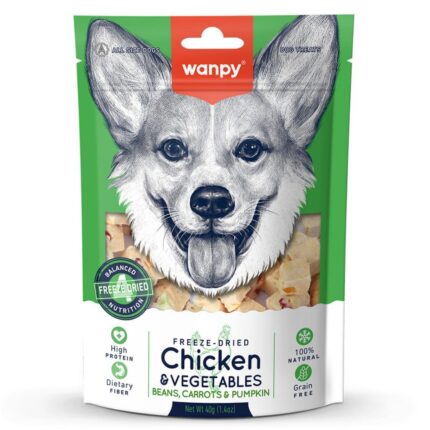 Wanpy Köpek Dondurularak Kurutulmuş Tavuk Sebze 40 Gr