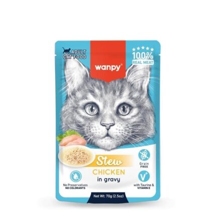 Wanpy Pouch Tavuklu Yaş Kedi Maması 70g