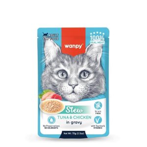 Wanpy Pouch Ton Balıklı Tavuklu Yaş Kedi Maması 70g