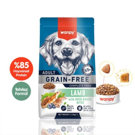 Wanpy Tahılsız Kuzulu Yetişkin Köpek Maması 1