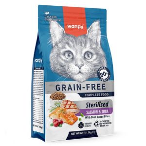 Wanpy Tahılsız Somon Tuna Kısırlaştırılmış Kedi Maması 1