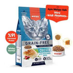 Wanpy Tahılsız Tavuklu Yavru Kedi Maması 1