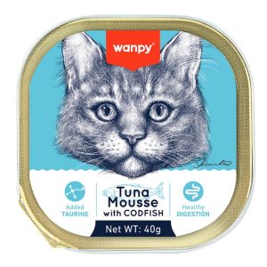 Wanpy Ton Balıklı Ve Morina Balıklı Alutray Kedi Yaş Mama 40 g