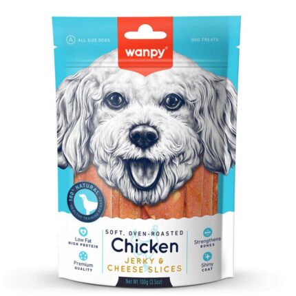 Wanpy Yumuşak Tavuk Peynir Dilimleri Köpek Ödülü 100 Gr