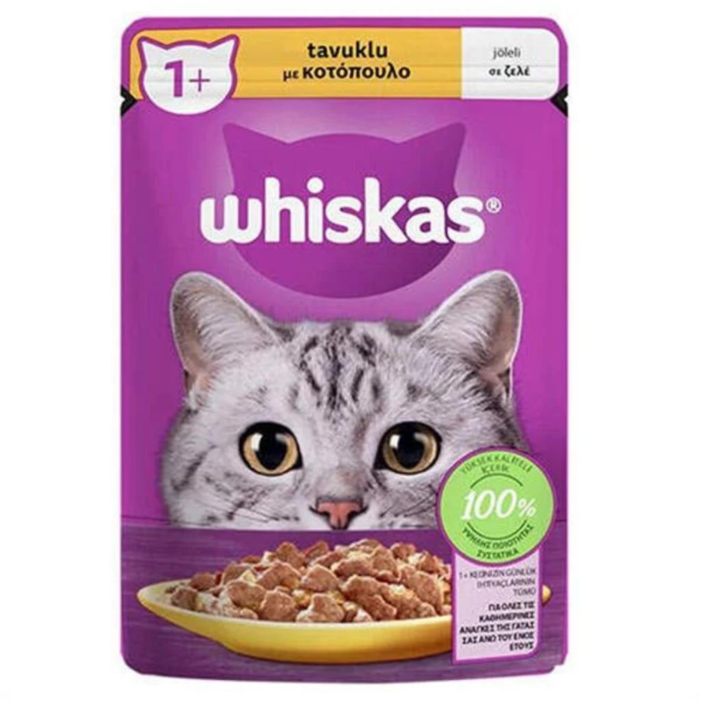 Whiskas Pouch Jöle İçinde Tavuklu Yetişkin Kedi Konservesi 85gr Whiskas Pouch Jöle İçinde Tavuklu Yetişkin Kedi Konservesi 85gr