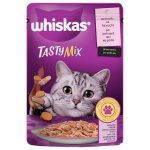 Whiskas Pouch Tasty Mix Sos İçinde Somonlu ve Havuçlu Yetişkin Kedi Konservesi 85gr