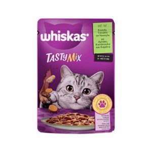 Whiskas Pouch TastyMix Sos İçinde Kuzulu Tavuklu ve Havuçlu Yetişkin Kedi Konservesi 85 Gr
