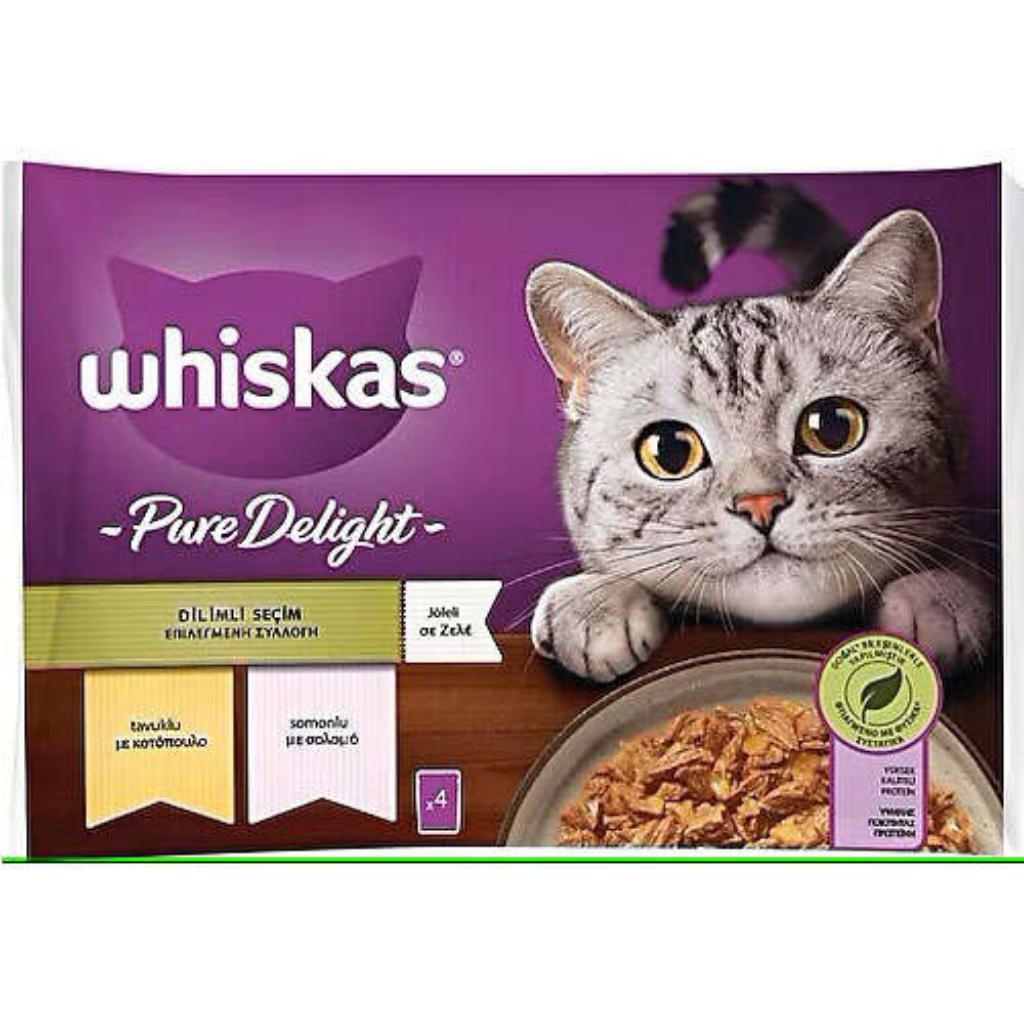 Whiskas Pure Delight Tavuk Dilimli Yaş Kedi Maması 4x85 Gr Whiskas Pure Delight Tavuk Dilimli Yaş Kedi Maması 4x85 Gr