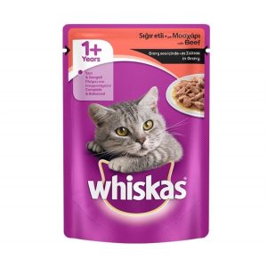 Whiskas Sos İçinde Sığır Etli Yetişkin Kedi Konservesi 85 Gr