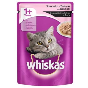 Whiskas Sos İçinde Somonlu Yetişkin Kedi Konservesi 85 Gr