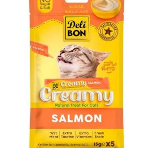 Delibon Creamy Somonlu Kedi Ödül Maması 15 gr 5li