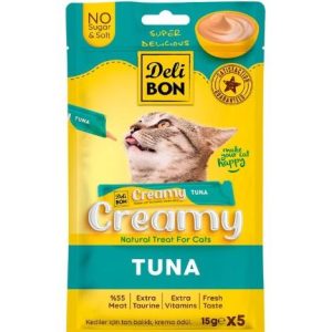 Delibon Creamy Ton Balıklı Kedi Ödül Maması 15 gr 5li